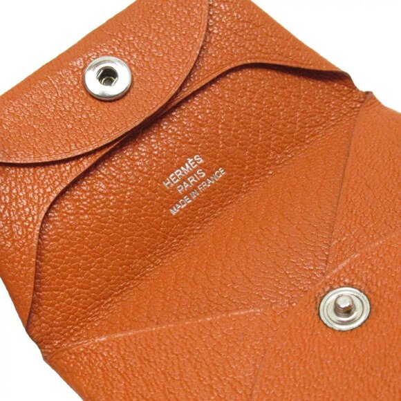 Authenticity guaranteed  HERMES BastiaCoin case Orange Chevre - Picture 4 of 6
